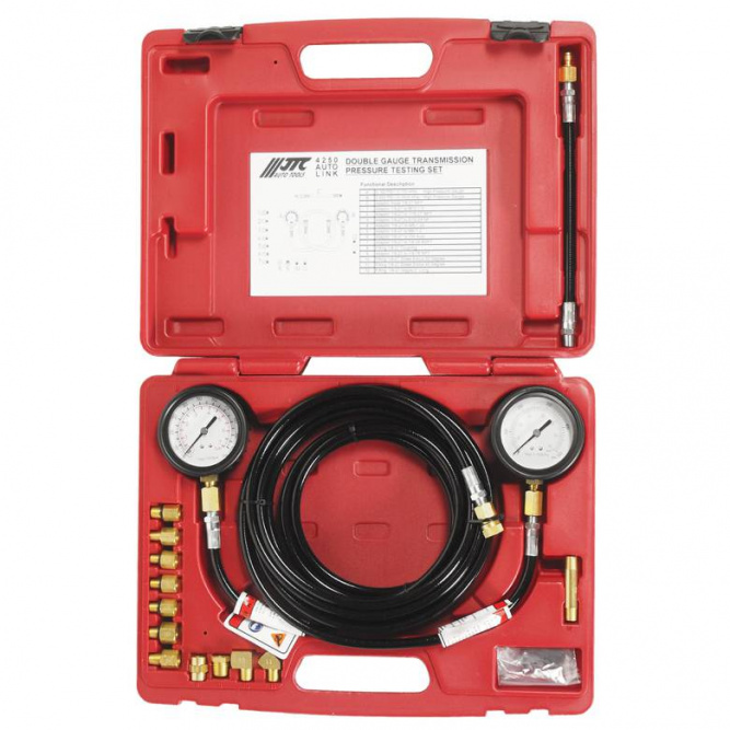 Набор для тестирования давления масла КПП с двумя манометрами JTC-4250